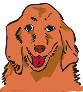 Silly Panting Dog Clip Art